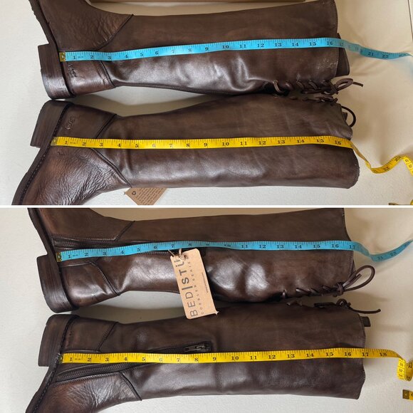 BED STU Manchester Distressed Brown Leather Tall Riding Boots BedStu Size 6.5 - Picture 15 of 16